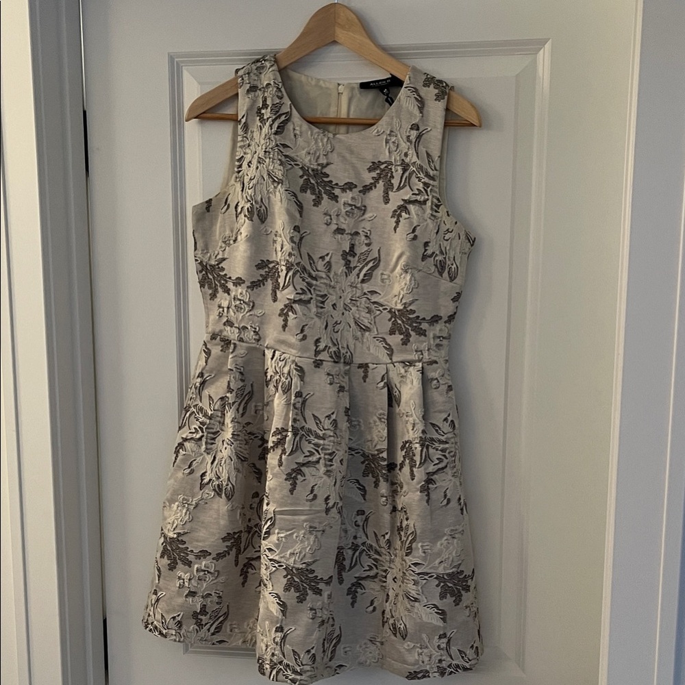 Allen B. By Allen Schwartz Floral Mini Dress - Cream and Black